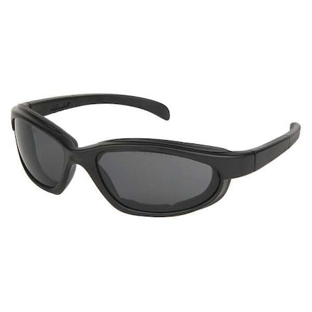 PN1, Safety Glasses, Anti-Fog & Anti-Scratch, Gray Lens, Black Frame, Full-Frame