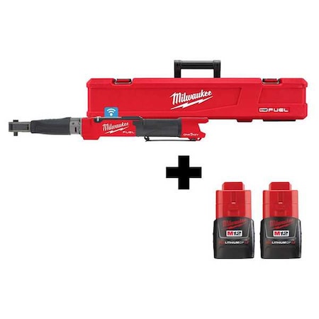 M12 FUEL 3/8" Digital Torque Wrench w/ ONE-KEY + M12 Compact Battery 2-Pack