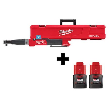 M12 FUEL 1/2" Digital Torque Wrench w/ ONE-KEY + M12 Compact Battery 2-Pack