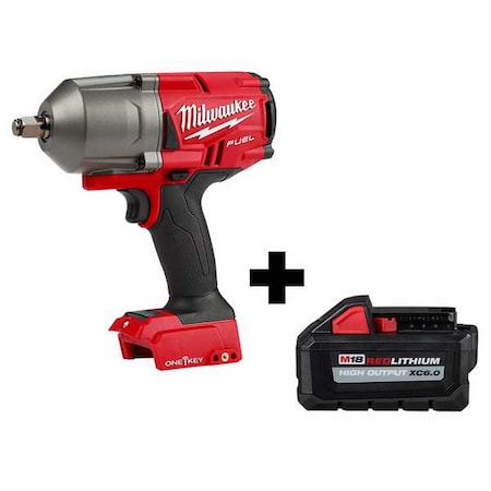 M18 FUEL w/ ONE-KEY High Torque Impact Wrench 1/2" Friction Ring + M18 HIGH OUTPUT XC6.0 Battery