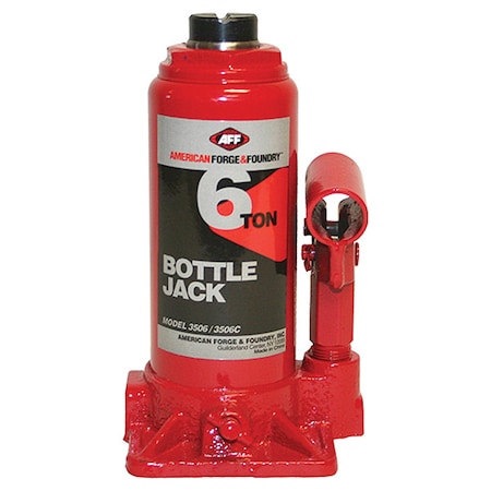 Bottle Jack,6 ton,Max Lift 16" H