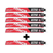 9" 8TPI TORCH w/ NITRUS Carbide for Cast Iron SAWZALL Blade, Combo 6-Pack