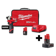 M12 FUEL SURGE 1/4" Hex Hydraulic Driver Kit + M12 XC6.0 Battery