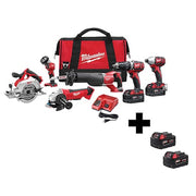 M18 Cordless 6-Tool Combo Kit + M18 XC5.0 Extended Capacity Battery 2-Pack