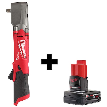 M12 FUEL 3/8" Right Angle Impact Wrench w/ Friction Ring + M12 XC 4.0 Battery Pack
