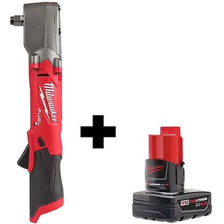 M12 FUEL 1/2" Right Angle Impact Wrench w/ Friction Ring + M12 XC 4.0 Battery Pack