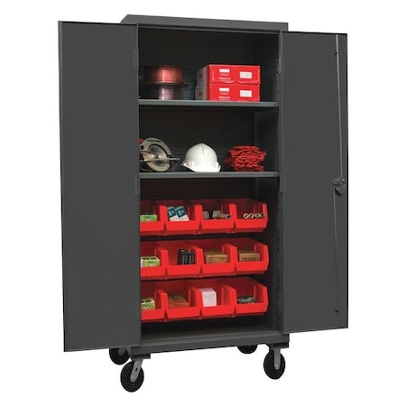 Super Duty Bin Cabinet, 36 in W, 80 in H, 24" D, 12 Bins