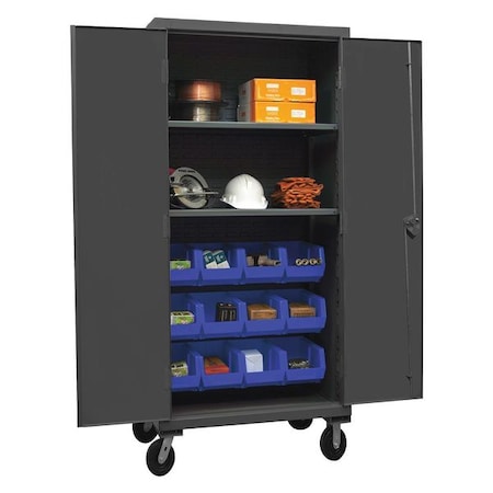 Super Duty Bin Cabinet, 36 in W, 80 in H, 24" D, 12 Bins