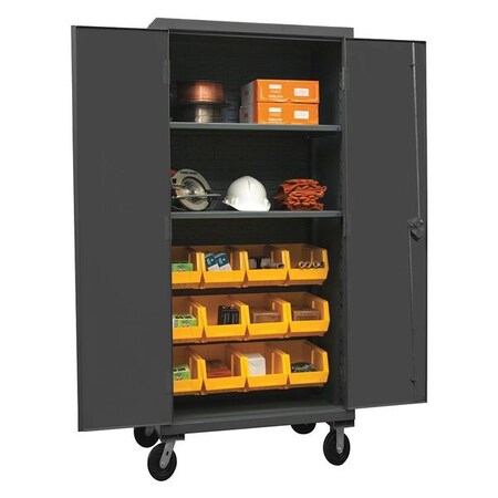 Super Duty Bin Cabinet, 36 in W, 80 in H, 24" D, 12 Bins