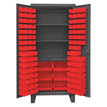 Super Duty Bin Cabinet, 36 in W, 78 in H, 24" D, 102 Bins