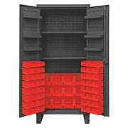 Super Duty Bin Cabinet, 36 in W, 78 in H, 24" D, 60 Bins