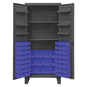 Super Duty Bin Cabinet, 36 in W, 78 in H, 24" D, 60 Bins