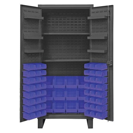 Super Duty Bin Cabinet, 36 in W, 78 in H, 24" D, 60 Bins