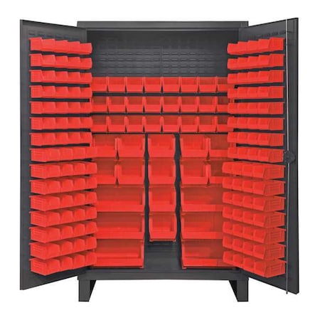Super Duty Bin Cabinet, 48 in W, 78 in H, 24" D, 162 Bins
