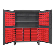 Super Duty Bin Cabinet, 60 in W, 78 in H, 24" D, 156 Bins