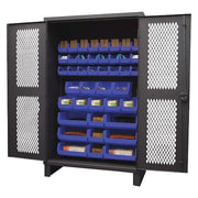 Super Duty Bin Cabinet, 48 in W, 78 in H, 24" D, 42 Bins
