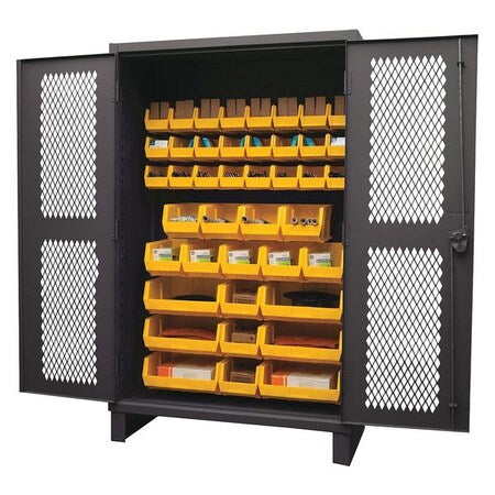 Super Duty Bin Cabinet, 48 in W, 78 in H, 24" D, 42 Bins