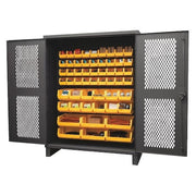 Super Duty Bin Cabinet, 60 in W, 78 in H, 24" D, 54 Bins