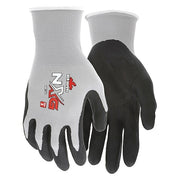 Coated Gloves, Foam Nitrile, Foam, Palm, 3 Abrasion Level, Gray, L (9) 1 PR