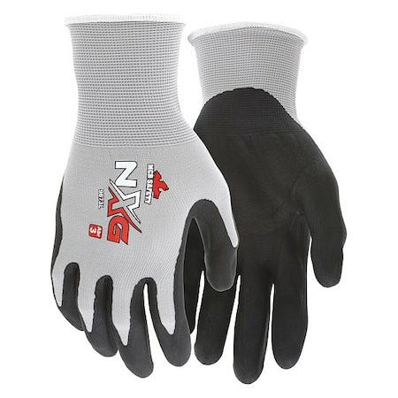 Coated Gloves, Foam Nitrile, Foam, Palm, 3 Abrasion Level, Gray, XL (10) 1 PR