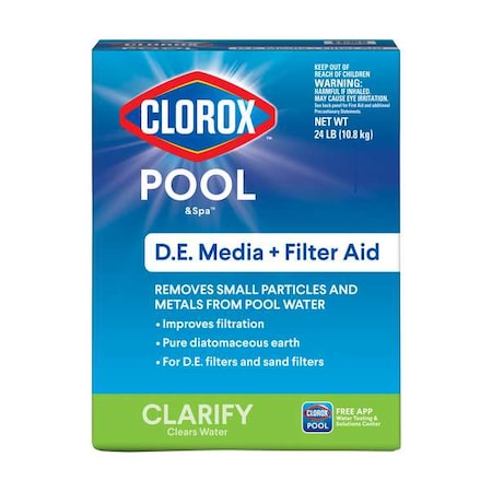 Pool & Spa Filter Aid, For D.E. and Sand Filters, Box, 24 lbs, Granular, Fragrance Free