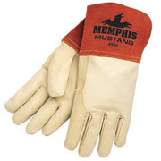 Mustang Welding Gloves, Gauntlet Cuff, Wing Thumb, Premium Goatskin, S, 1 PR