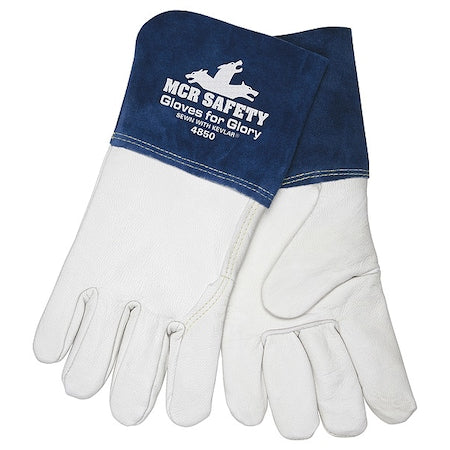 Gloves For Glory Welding Gloves, Gauntlet Cuff, Wing Thumb, Premium Goatskin, M, 1 PR