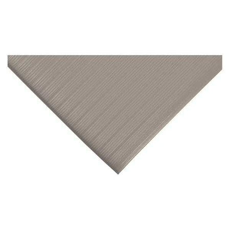 Antifatigue Mat, 60 ft. L x 4 ft. W, 3/8" Thickness, Closed Cell PVC Foam, Ribbed, Gray