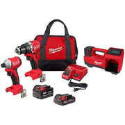 M18 Compact Brushless 2-Tool Combo Kit + M18 18V Cordless Tire Inflator
