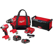 M18 Bluetooth Jobsite Radio + M18 Compact Brushless 2-Tool Combo Kit