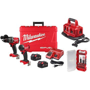 SHOCKWAVE Impact Duty Driver Bit Set 18PC + M18 FUEL 2-Tool Kit + M18 Six Pack Sequential Charger