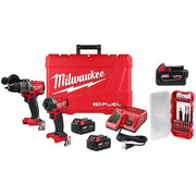 SHOCKWAVE Impact Duty Driver Bit Set -18PC + M18 FUEL 2-Tool Combo Kit + M18 XC5.0 Battery