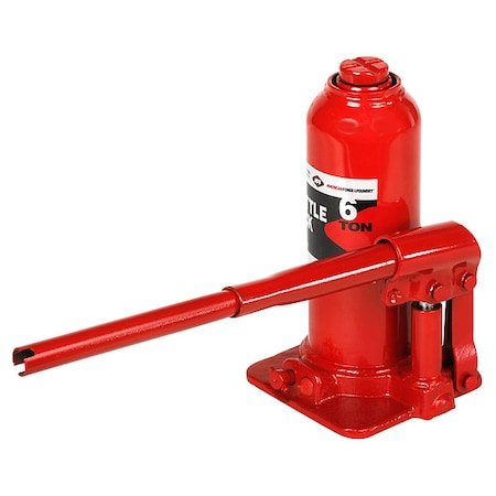 Bottle Jack,6 ton,Max Lift 16 1/4" H