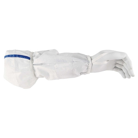 Protective Sleeves, 18 in Length, Not Applicable Thick, Sewn Seam, White, 200 PK