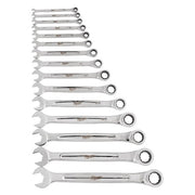 15pc Ratcheting Combination Wrench Set - SAE