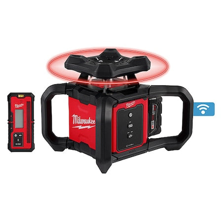 M18 Red Exterior Rotary Laser Level Kit with Receiver