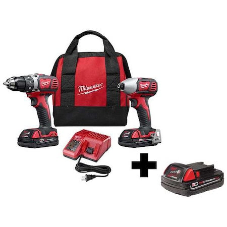 M18 Cordless LITHIUM-ION 2-Tool Combo Kit + M18 CP2.0 Battery