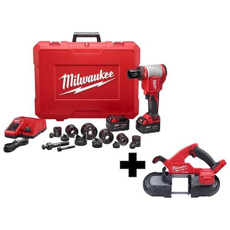 M18 FUEL Compact Band Saw + M18 FORCE LOGIC 10T Knockout Tool 1/2" - 4" Kit
