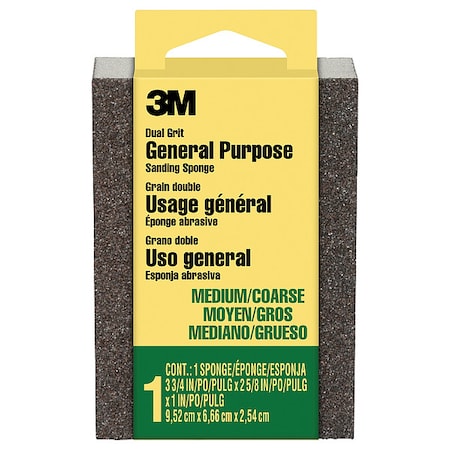 Sanding Sponge,3 3/4" L,2 5/8" W