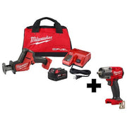 M18 FUEL 1/2" Mid-Torque Impact Wrench w/ Friction Ring + M18 FUEL HACKZALL Kit