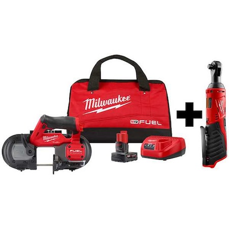 M12 Cordless 3/8" Ratchet + M12 FUEL Compact Band Saw Kit