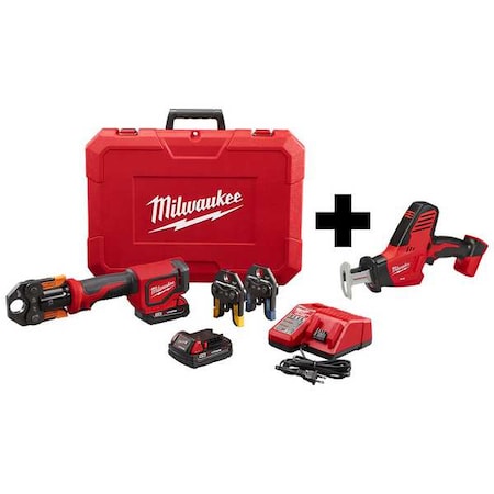 M18 Short Throw Press Tool Kit w/ Viega PureFlow Jaws + M18 HACKZALL Recip Saw