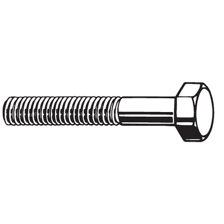 Class 8.8, M8-1.25 Hex Head Cap Screw, Zinc Yellow Steel, 40 mm L, 100 PK