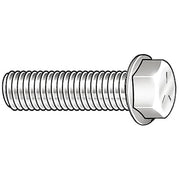 Class 8.8, M6-1.00 Flange Bolt, Zinc Plated Steel, 18 mm L, 100 PK