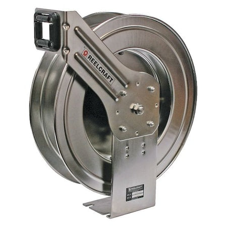 Spring Return Hose Reel, 1/2 in Hose Diameter, 50 ft Length, 300 psi Max. Pressure, Brass