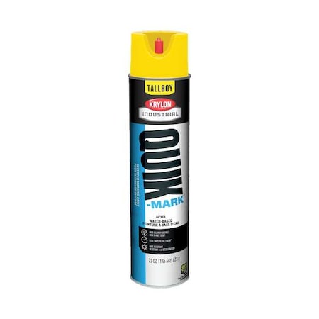 Inverted Marking Paint, 22 oz., Utility Yellow, Water -Based