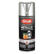 Metallic Spray Paint, Bright Silver, Metallic, Solvent, 11 oz