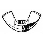 Wing Nut, 3/4"-10, Brass, Plain, 1.44 in Ht, 2.76 in Max Wing Span