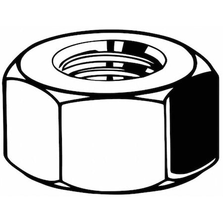 Hex Nut, M20-2.50, Steel, Class 12, Black Oxide, 16 mm Ht, 10 PK