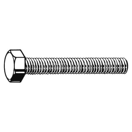Class 8.8, M6-1.00 Hex Head Cap Screw, Zinc Yellow Steel, 60 mm L, 100 PK